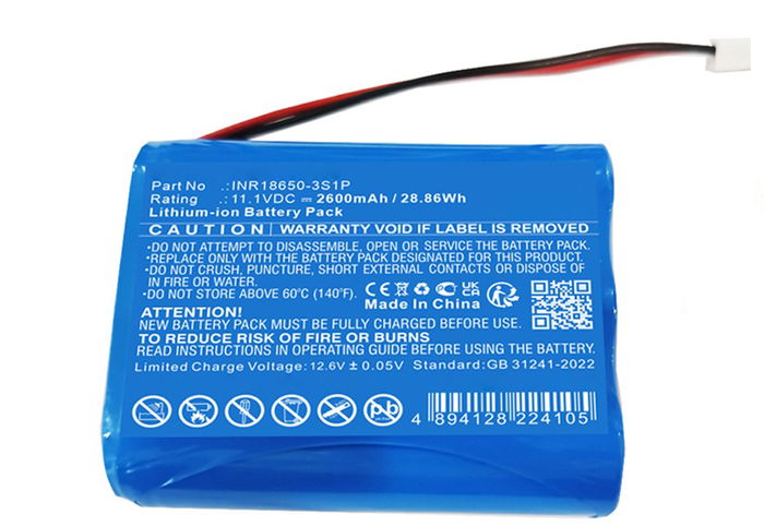 Batteri til Capillus 272 INR18650-3S1P (2600mAh, 11.1V) fra CELLONIC