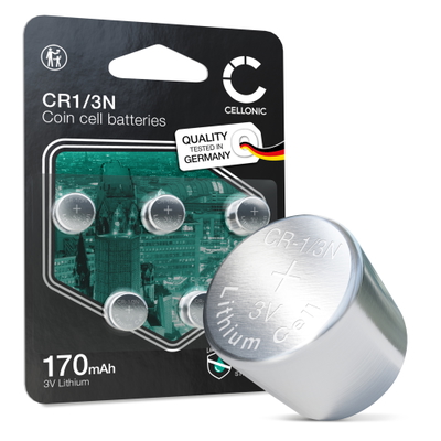 5x CR1/3N batteri – Lithium, 3V, 170mAh fra CELLONIC