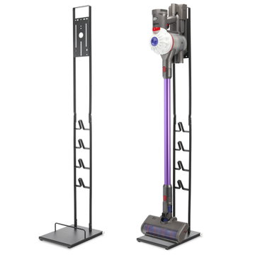 CELLONIC Gulvstativ til Dyson V15 V12 V11 V10 V8 V7 V6 – Tung stålbase, uden boring, 8+ tilbehør, 1265mm tårn