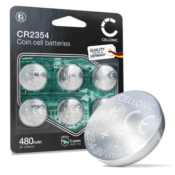 CELLONIC CR2354 Knapcellebatterier (Lithium, 480, 3V) til Bilnøgler Medicinsk udstyr Ure – x6-pak