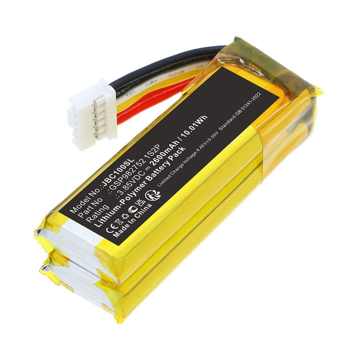 Batteri til JBL Grip GSP982752 1S2P (2600mAh, 3.85V) fra CELLONIC