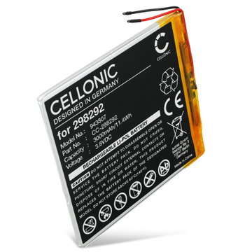Battery til Archos 70 Oxygen, AC70OX, AC70OXV2, Archos 298292, GPC298292 3000mAh 3.7V fra CELLONIC